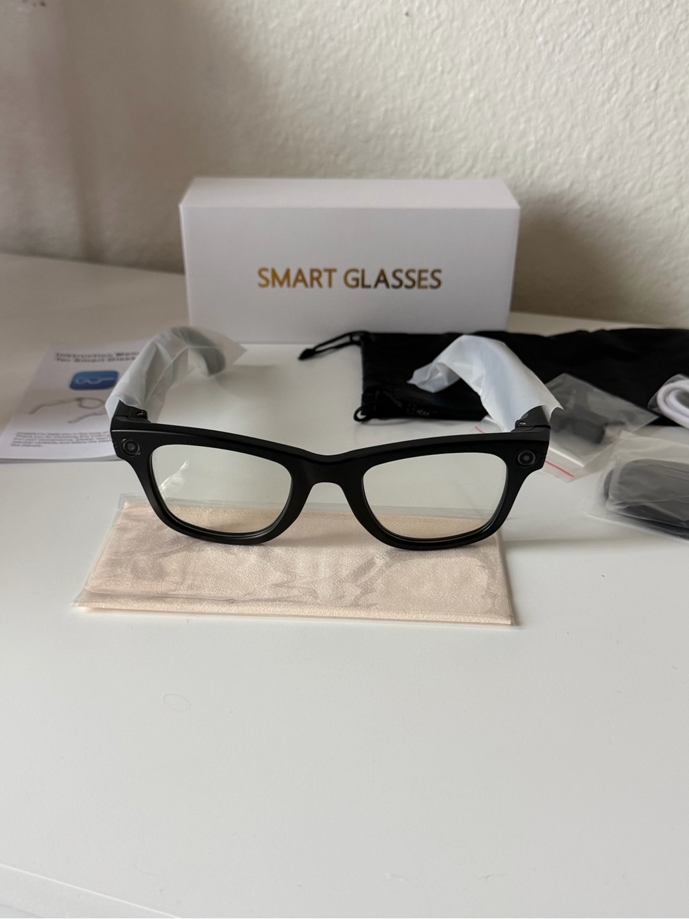 Smart Glasses Bluetooth Audio Sunglasses - Black